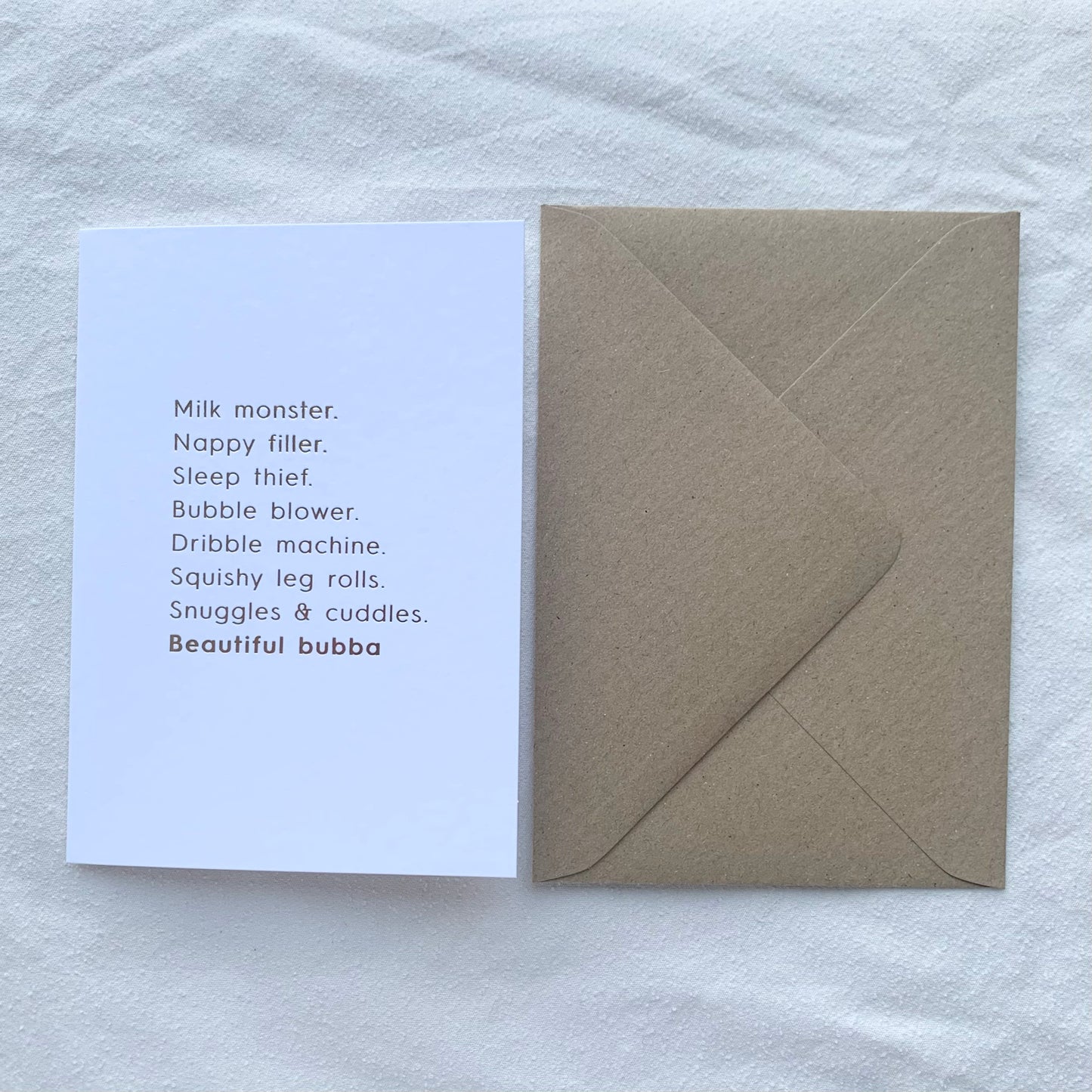 'Beautiful Bubba' Greetings Card