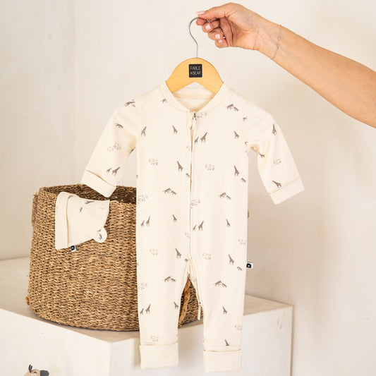 Fable Safari Bundle - Sleepsuit, Ear Hat & Booties