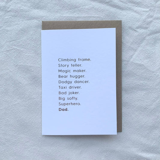 'Dad' Greetings Card