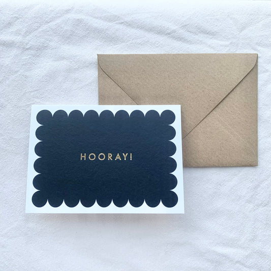 'Hooray' Greetings Card
