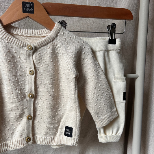 Popcorn Cardigan & Pocket Jogger Set
