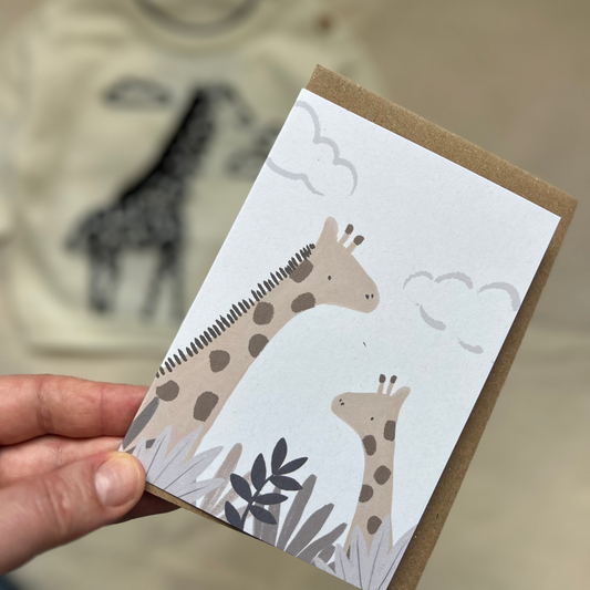 Greetings Card - Giraffes