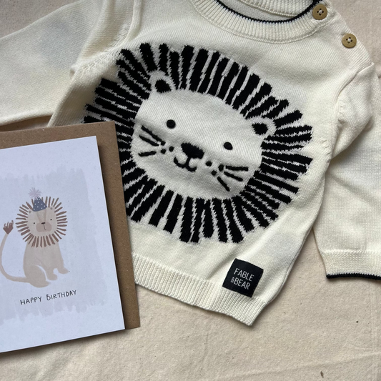 Greetings Card - Lion Birthday