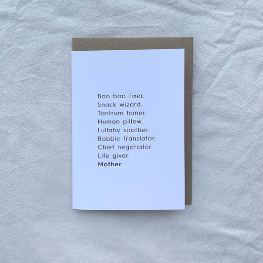'Mother' Greetings Card